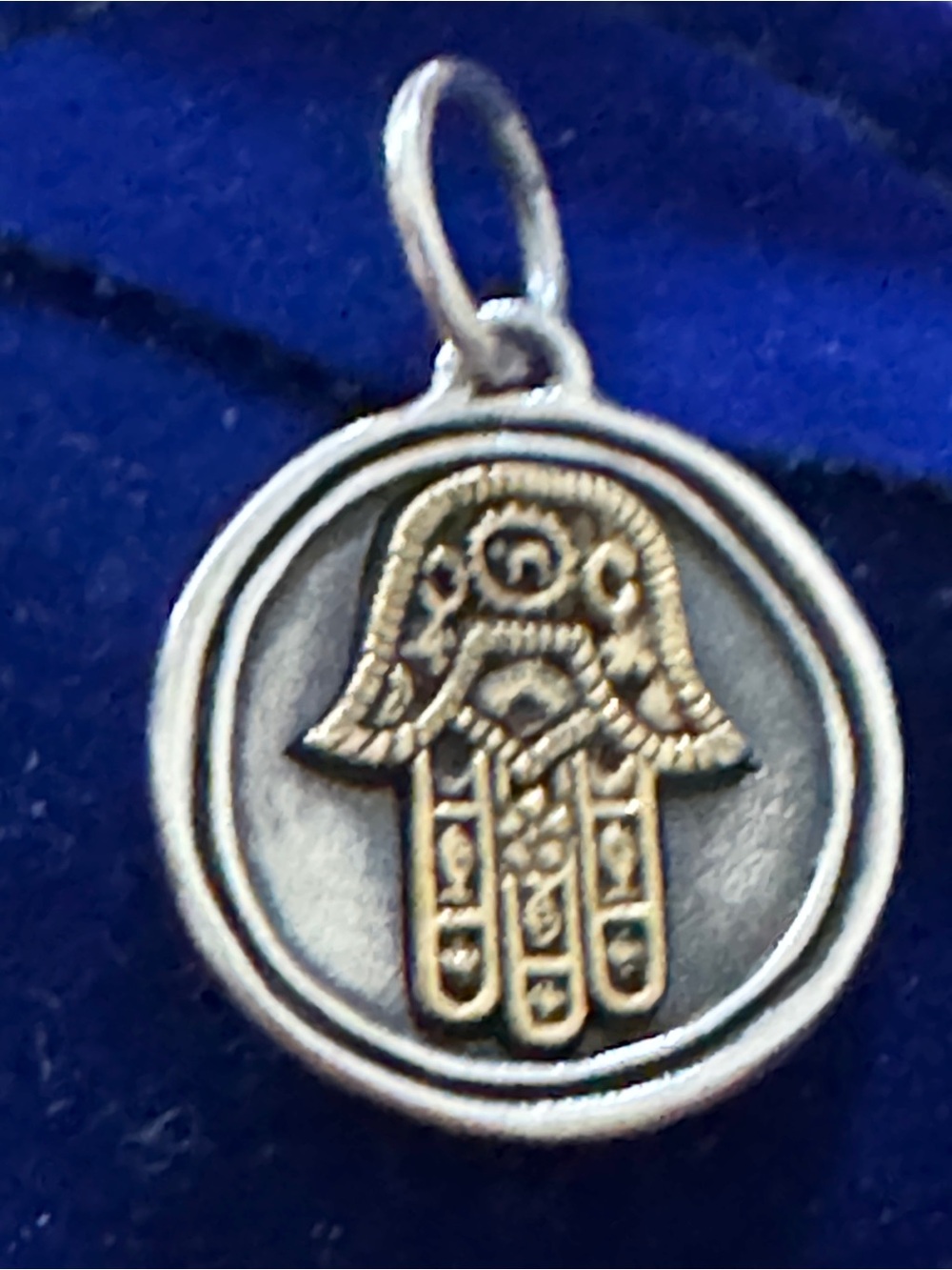 Waxing Poetic Sterling Silver & Brass Hamsa Hand Charm